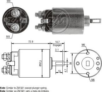 ERA ZM680 - Solenoid Switch, starter autospares.lv