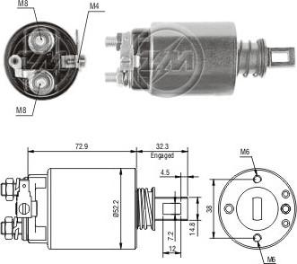 ERA ZM687 - Solenoid Switch, starter autospares.lv