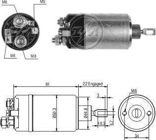 ERA ZM629 - Solenoid Switch, starter autospares.lv