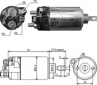 ERA ZM625 - Solenoid Switch, starter autospares.lv