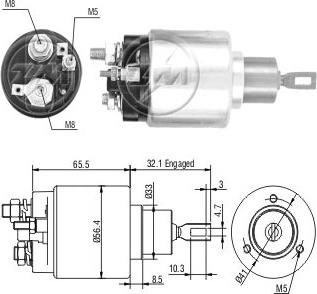 ERA ZM675 - Solenoid Switch, starter autospares.lv