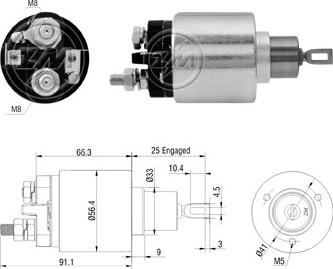 ERA ZM6773 - Solenoid Switch, starter autospares.lv