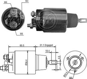 ERA ZM1975 - Solenoid Switch, starter autospares.lv