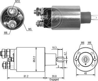 ERA ZM1485 - Solenoid Switch, starter autospares.lv