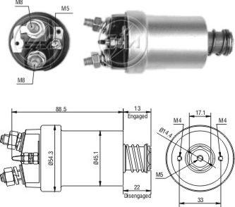 ERA ZM1561 - Solenoid Switch, starter autospares.lv