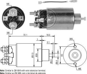 ERA ZM1699 - Solenoid Switch, starter autospares.lv