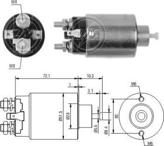 ERA ZM1698 - Solenoid Switch, starter autospares.lv