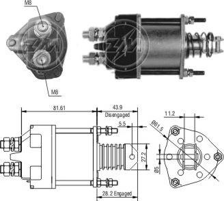 ERA ZM1650 - Solenoid Switch, starter autospares.lv