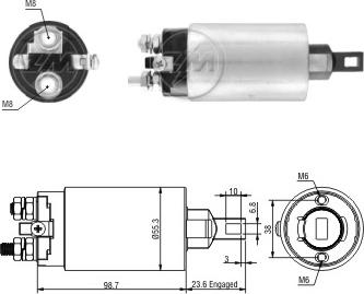 ERA ZM1895 - Solenoid Switch, starter autospares.lv