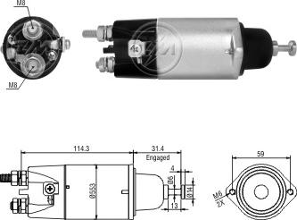 ERA ZM1898 - Solenoid Switch, starter autospares.lv