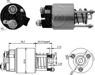 ERA ZM1397 - Solenoid Switch, starter autospares.lv