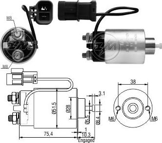 ERA ZM1792 - Solenoid Switch, starter autospares.lv