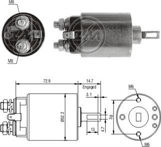 ERA ZM1782 - Solenoid Switch, starter autospares.lv