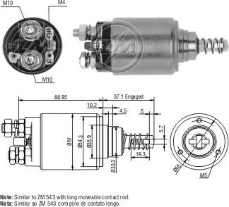 ERA ZM1731 - Solenoid Switch, starter autospares.lv