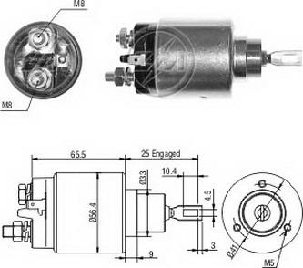 ERA ZM1777 - Solenoid Switch, starter autospares.lv