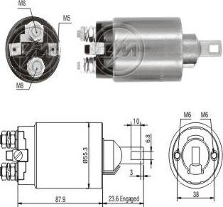 ERA ZM894 - Solenoid Switch, starter autospares.lv