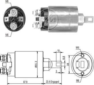 ERA ZM896 - Solenoid Switch, starter autospares.lv