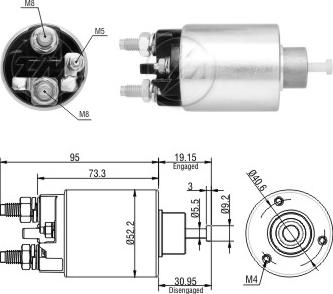 ERA ZM8860 - Solenoid Switch, starter autospares.lv