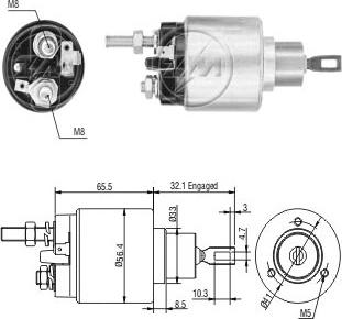 ERA ZM876 - Solenoid Switch, starter autospares.lv