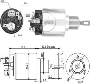 ERA ZM877 - Solenoid Switch, starter autospares.lv