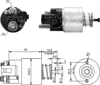 ERA ZM391 - Solenoid Switch, starter autospares.lv