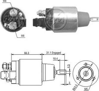 ERA ZM3972 - Solenoid Switch, starter autospares.lv