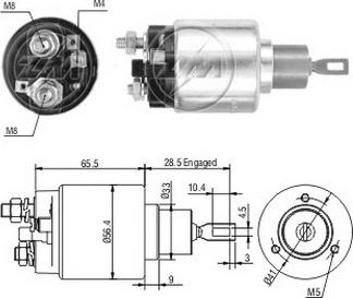 ERA ZM3674 - Solenoid Switch, starter autospares.lv