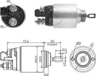 ERA ZM382 - Solenoid Switch, starter autospares.lv