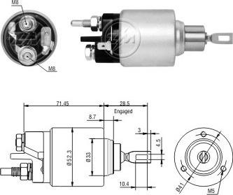 ERA ZM379 - Solenoid Switch, starter autospares.lv