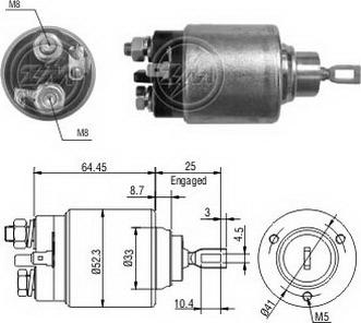 ERA ZM373 - Solenoid Switch, starter autospares.lv