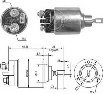 ERA ZM372 - Solenoid Switch, starter autospares.lv