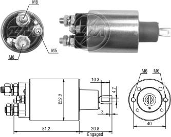 ERA ZM2485 - Solenoid Switch, starter autospares.lv