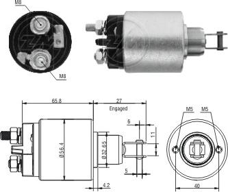 ERA ZM2579 - Solenoid Switch, starter autospares.lv