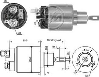 ERA ZM2573 - Solenoid Switch, starter autospares.lv