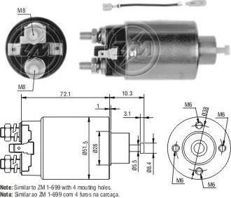 ERA ZM2699 - Solenoid Switch, starter autospares.lv