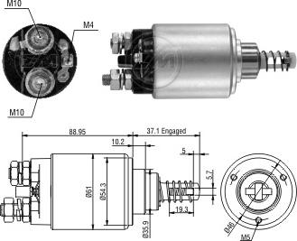 ERA ZM2639 - Solenoid Switch, starter autospares.lv