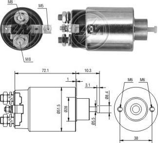 ERA ZM795 - Solenoid Switch, starter autospares.lv