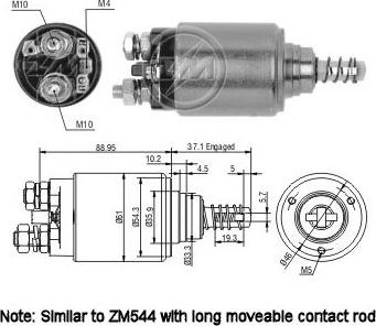 ERA ZM744 - Solenoid Switch, starter autospares.lv