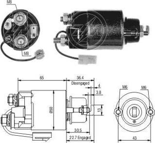 ERA ZM704 - Solenoid Switch, starter autospares.lv