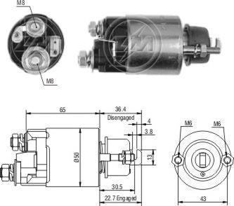 ERA ZM702 - Solenoid Switch, starter autospares.lv