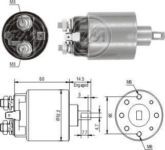 ERA ZM711 - Solenoid Switch, starter autospares.lv