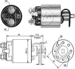 ERA ZM717 - Solenoid Switch, starter autospares.lv