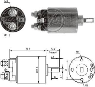 ERA ZM784 - Solenoid Switch, starter autospares.lv