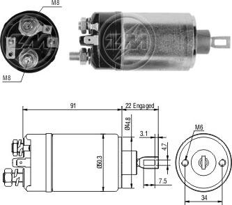 ERA ZM724 - Solenoid Switch, starter autospares.lv