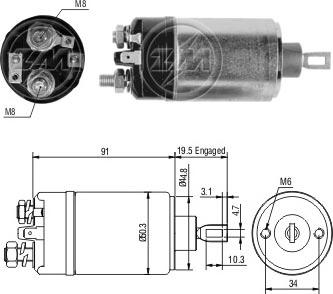 ERA ZM722 - Solenoid Switch, starter autospares.lv