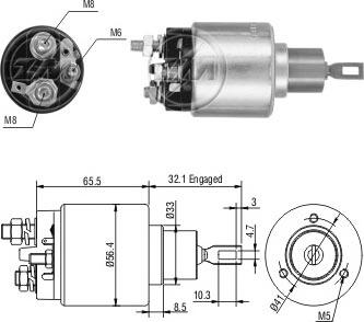 ERA ZM775 - Solenoid Switch, starter autospares.lv