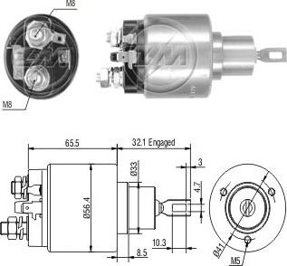 ERA ZM773 - Solenoid Switch, starter autospares.lv