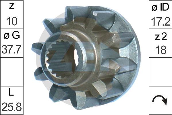 ERA ZN9678 - Pinion, bendix, starter autospares.lv