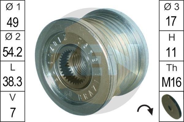 ERA ZN5492 - Pulley, alternator, freewheel clutch autospares.lv