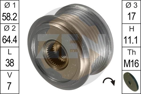 ERA ZN5452 - Pulley, alternator, freewheel clutch autospares.lv